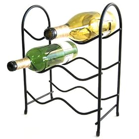 Spectrum 48210 Metro Wine Rack, 6-Bottle, Black by Spectrum