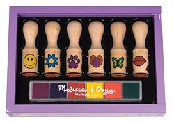 MELISSA & DOUG DELUXE WOODEN HAPPY HANDLE STAMP SET