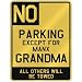 manx10  - NO PARKING EXCEPT FOR MANX GRANDMA PARKING SIGN