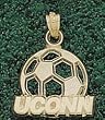 Univ Of Connecticut 1/8" Uconn Soccerball Charm/Pendant -14K/10K, Stainless Steel or Gold Plated