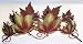 ABC Products - Fall Color Rustic Style ~ Autumn Leaves Candleholder (With 3 Standard Glass Votive Holders)