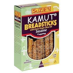 Suzie's Kamut Breadsticks, Sesame Topping, 4.5-Ounce Boxes (Pack of 12)