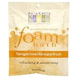 Aura Cacia Aromatherapy Foam Bath, Tangerine/Grapefruit, (pack of 6) 2.5-Ounces pouches