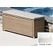Grand Cayman Rectangular Wicker Pillow Storage Bench - Alabaster