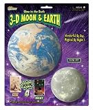 Glow in the Dark 3D MOON EARTH wall decor APPLIQUES