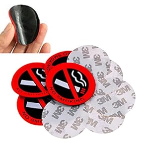 12 x Soft Plastic No Smoking Sign Wall Window Car Sticker Decal