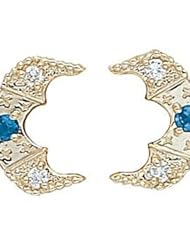 14 Karat Gold Slide with Blue Topaz center and Diamond accents GS345-2-BT-D