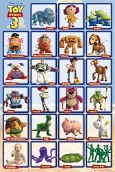 Toy Story 3 - Pixar Movie Poster (19 Character Grid) (Size: 24" x 36")