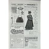 1907 Shoolbred Coats Brinsmead Carron Silver Razor Boot by Original old antique victorian print