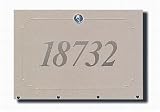Architectural Mailboxes 5108P Coronado, Bellevue, Oasis, Oasis Jr. Mailbox - Custom Front Lettering (Pewter)
