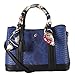 Rimen & Co. PU Leather Snake Skin Pattern Top Handle Handbag Accented with Scarves Décor Enlaced Womens Purse Handbag SW-3610