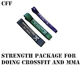 CFF Monster Strength Band Cross Training Pull up Package - Strength, Pull-Up, Power-Lifting, Jump, Speed, Sprinting, Mobility, Stretching (Includes 3 Bands)