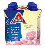 UPC 637480065078 product image for Atkins Ready To Drink Shake, Strawberry, 4 Count, 11 Ounce Aseptic Container | upcitemdb.com