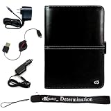 Form Fitting Carrying Case for Sony eBook Reader Touch PRS 600 (PRS600) + Rapid Home Wall Charger+ Rapid Travel Car Charger + Retractable USB Data Sync Cable+ 4-inch eBigvalue Determination Hand Strap