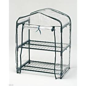 2 TIER PLASTIC PVC MINI GREENHOUSE - STURDY AND DURABLE