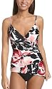 Christina Women's Print Two Piece Asymmetrical Tankini