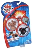 Bakugan Battle Brawlers New Vestroia Bakuglow Series Starter Pack Set with Subterra Brown Mega Brontes , Darkus Black Neo Dragonoid Volta , Mystery Grey Haos Bakugan, 3 Ability Cards and 3 Metal Gate Cards