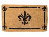 Fleur de Lys Regal Heavy Duty Coir Doormat from France ~ generous size, thick too!