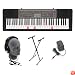Casio LK165 Lighted Key Premium Keyboard Pack with Headphones, Power Supply, and Stand