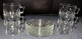 Anchor Hocking Set of 6 Espresso Demitasse Cups and Saucers by Anchor Hocking