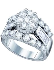 2.0CT DIAMOND FLOWER BRIDAL RING