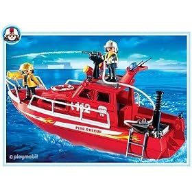Fire Rescue Boat with Pump by Playmobil by Playmobil