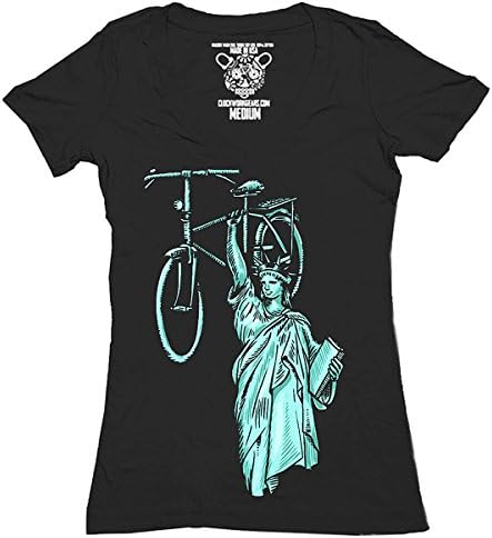 Clockwork Gears for Women's Liberty Ride Cycling T-Shirt, Black, Medium