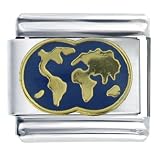 World Map Sports Italian Charms Bracelet Link