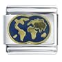 World Map Italian Charm Bracelet