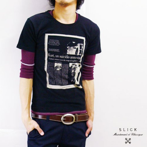 (スリック)SLICK ソフトコットンTシャツ「Kurt」