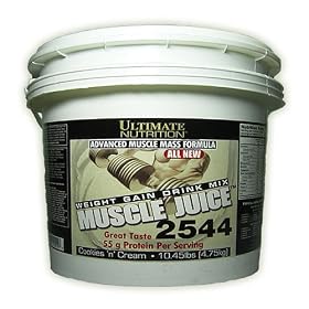 Ultimate Nutrition Muscle Juice 2544 Weight Gain Drink Mix, Cookies 'N' Cream, 167.2-Ounce Tub