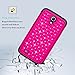 Galaxy Mega 6.3 Case, HengTech (TM) Premium Durable Hard & Soft Hybrid Rhinestone Bling Armor Defender [ Anti Scratch ] Case Cover for Samsung Galaxy Mega 6.3 / Samsung GT-I9200 I9205 (Rose)