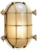 Product details for Foresti Suardi Oval Bulkhead Light with Frosted Glass (110-Volt)