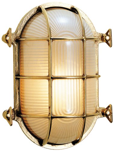 SportingGoods: Foresti Suardi Oval Bulkhead Light with Frosted Glass  110 Volt 