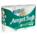 Angel Soft Bathroom Tissue, Double Roll, 2 Ply, Unscented, 6 rolls