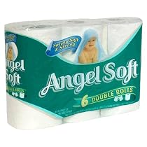 Angel Soft Bathroom Tissue, Double Roll, 2 Ply, Unscented, 6 rolls