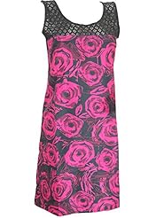 Sexy Rayon Lace Scoop Neck Floral Print Summer  Dress