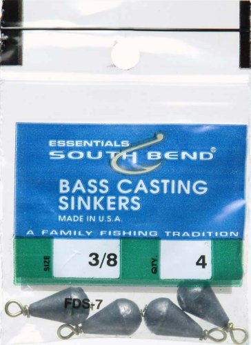 South Bend Bass Casting Sinker (Black) 3/8 oz