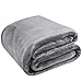 MEROUS Twin Size Polar Fleece Bed Summer Blanket Warm Cozy Microfiber Fuzzy Soft Lightweight All Season Blankets for Couch Travel Sofa, Gray