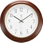 River City Clocks Radio-controlled Post Office Wall Clock with Cherry Finish - 16 Inch Diameter - Model # 801-401