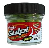 Berkley Gulp! Glowing Tip Bait (Jarred) Color: Chartreuse Glow