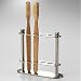 Brushed-Chrome Toothbrush Holder