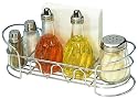 Gemco 5210AZ Swirl Glass Caddy Collection All Wire Dinner Caddy Set B