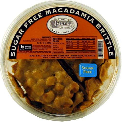 Judy's Candy Co. Sugar Free Macadamia Brittle 10 oz. Tub by Judy's Candy Co.