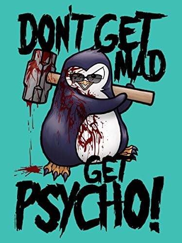 Psycho Penguin Don't Get Mad Drop Armhole Vest Turquoise