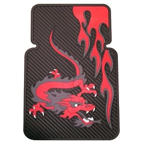 Red Fire Dragon Universal-Fit Molded Front Floor Mat - Set of 2