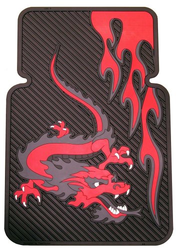 Red Fire Dragon Universal-Fit Molded Front Floor Mats - Set of 2