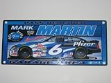 MARK MARTIN #6 19" x 8" Plastic Clubhouse Locker Room Sign with Car Colors & Logo