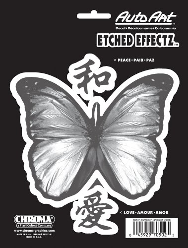 Jumbo Butterfly Etch Decal