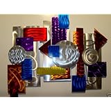 3 Piece Color Modern Abstract Metal Wall Art Contemporary
